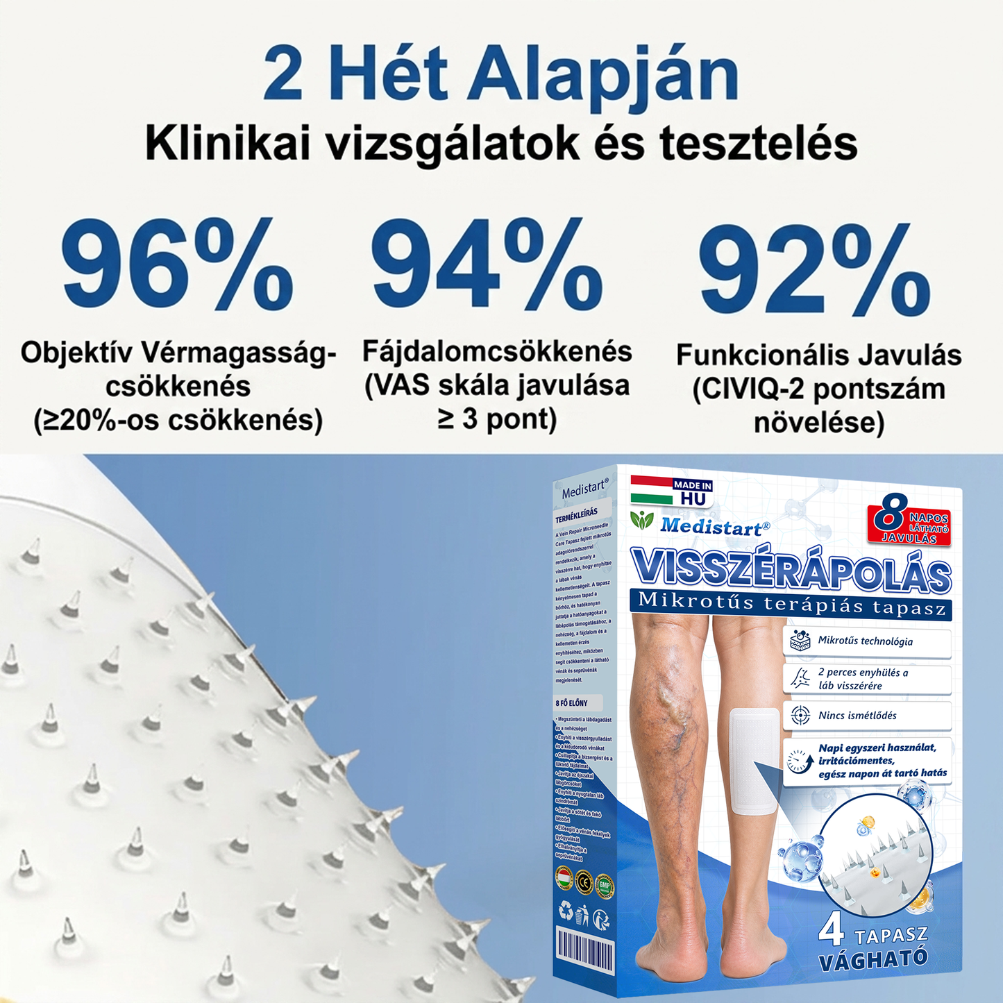 ✨🌿 Medistart® mikroneedling obliž za nego krčnih žil ⚡ Takojšnje olajšanje, dolgotrajni rezultati