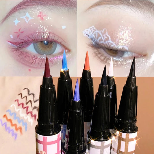 Colorful Liquid Eyeliner Pencil Matte Waterproof Not Blooming Eyeliner Long Lasting Liquid Eye Liner Pen Eye Makeup Cosmetics