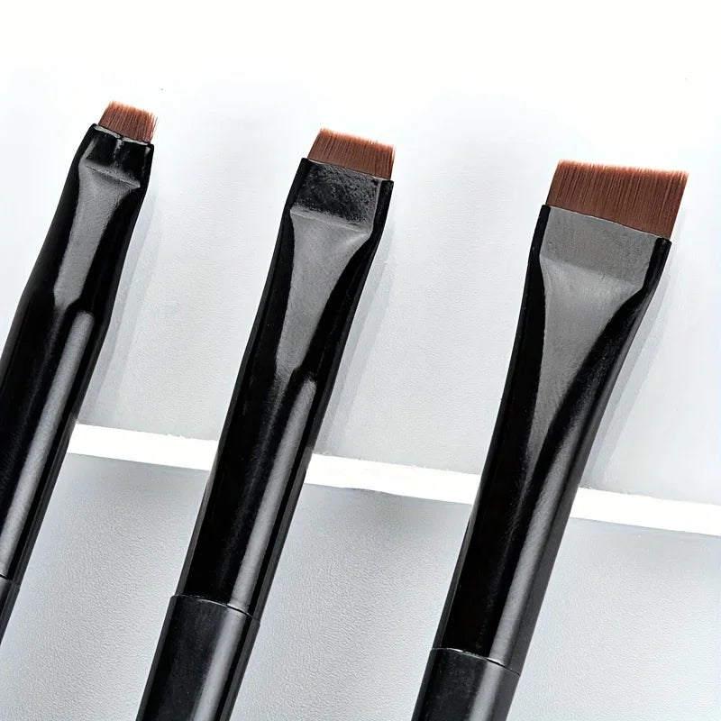 3pcs Makeup Brush Set,Blade eyeliner brush fine oblique head eyebrow brush outline eyeliner ultra-thin eye shadow brush makeup