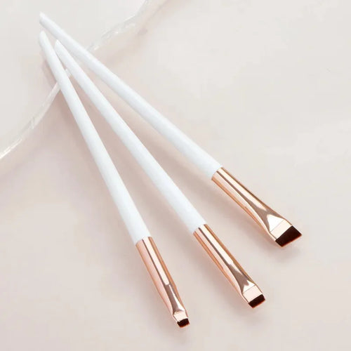 3pcs Makeup Brush Set,Blade eyeliner brush fine oblique head eyebrow brush outline eyeliner ultra-thin eye shadow brush makeup