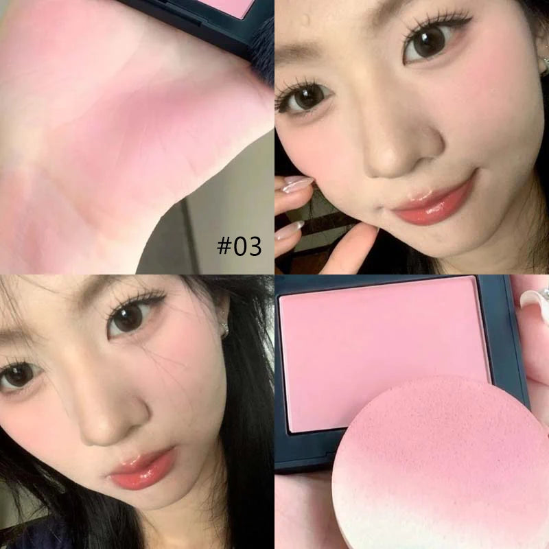 Monochrome Matte Blusher Palette Long Waterproof Low Saturation Facial Rouge Powder Natural Cheek Color Brightening Face Makeup