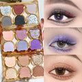 6 Colors Eye Shadow Palette Iris Purple Glitter Pearly Eyeshadow Palette Fashion Korean Shiny Eye Shadow Charming Eye Makeup