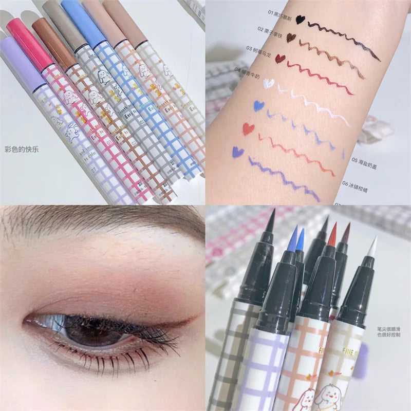 Colorful Liquid Eyeliner Pencil Matte Waterproof Not Blooming Eyeliner Long Lasting Liquid Eye Liner Pen Eye Makeup Cosmetics