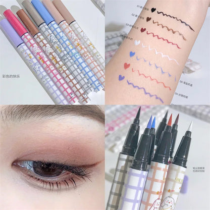 Colorful Liquid Eyeliner Pencil Matte Waterproof Not Blooming Eyeliner Long Lasting Liquid Eye Liner Pen Eye Makeup Cosmetics