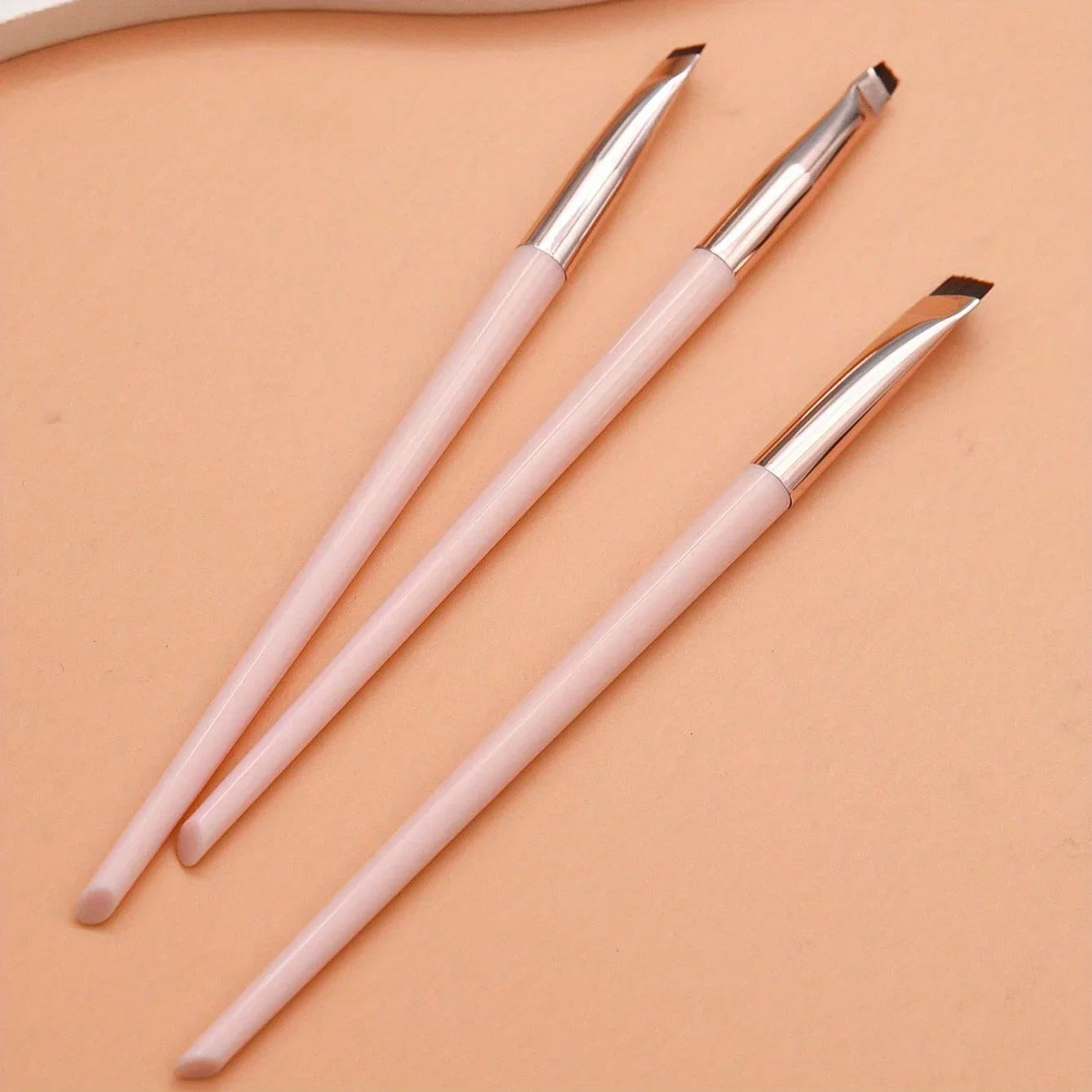 3pcs Makeup Brush Set,Blade eyeliner brush fine oblique head eyebrow brush outline eyeliner ultra-thin eye shadow brush makeup