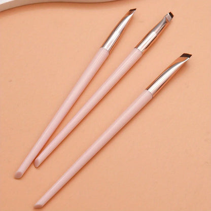 3pcs Makeup Brush Set,Blade eyeliner brush fine oblique head eyebrow brush outline eyeliner ultra-thin eye shadow brush makeup