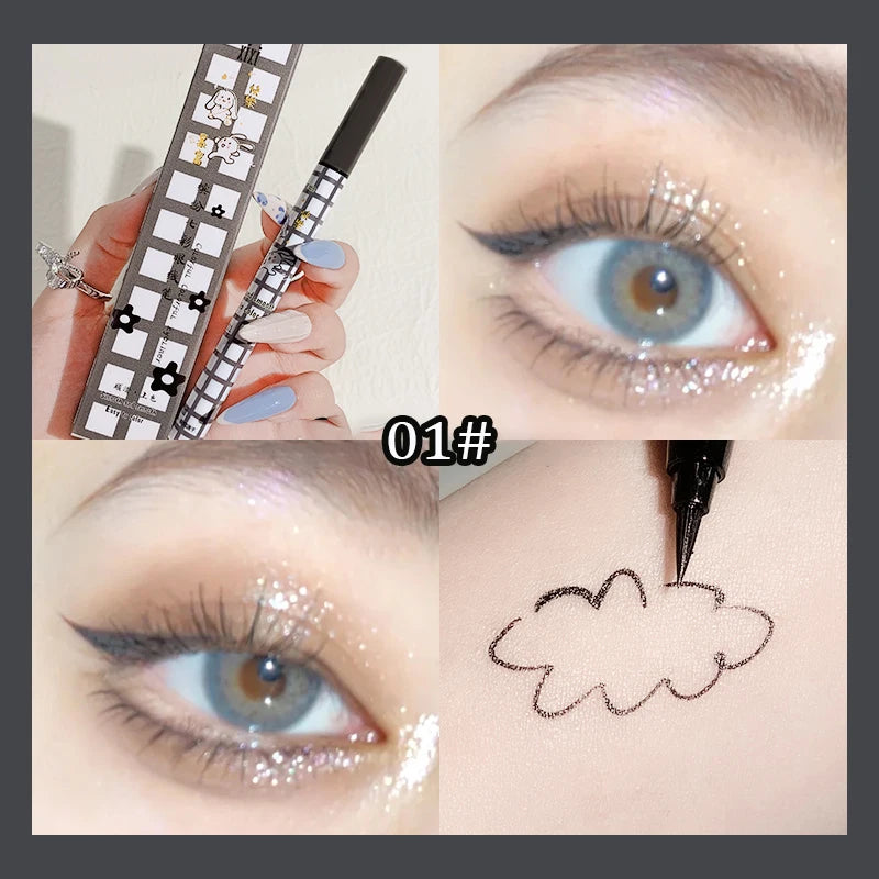 Colorful Liquid Eyeliner Pencil Matte Waterproof Not Blooming Eyeliner Long Lasting Liquid Eye Liner Pen Eye Makeup Cosmetics