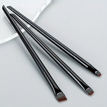 3pcs Makeup Brush Set,Blade eyeliner brush fine oblique head eyebrow brush outline eyeliner ultra-thin eye shadow brush makeup
