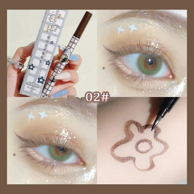 Colorful Liquid Eyeliner Pencil Matte Waterproof Not Blooming Eyeliner Long Lasting Liquid Eye Liner Pen Eye Makeup Cosmetics
