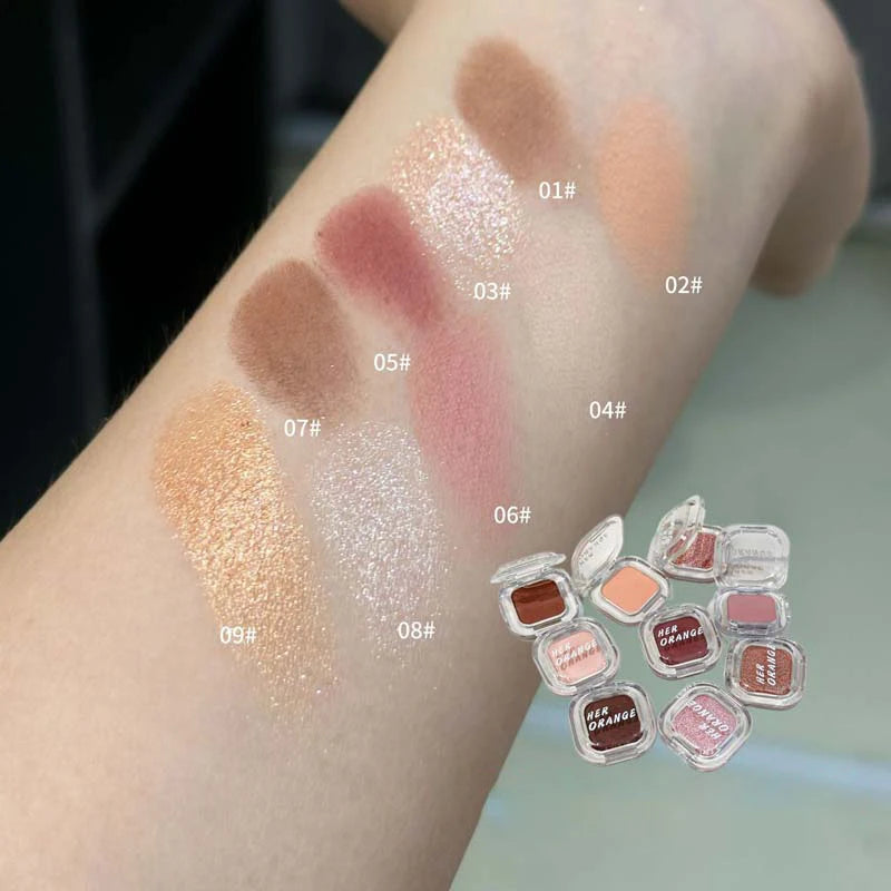 Red Brown Monochrome Eyeliner Eyeshadow Powder Palette Silky Matte Chocolate Lying Silkworm Eyeliner Waterproof Aegyo-sal Makeup