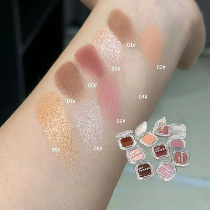 Red Brown Monochrome Eyeliner Eyeshadow Powder Palette Silky Matte Chocolate Lying Silkworm Eyeliner Waterproof Aegyo-sal Makeup