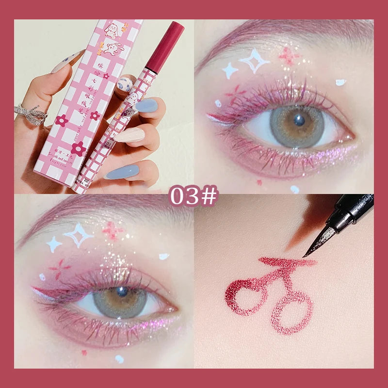 Colorful Liquid Eyeliner Pencil Matte Waterproof Not Blooming Eyeliner Long Lasting Liquid Eye Liner Pen Eye Makeup Cosmetics