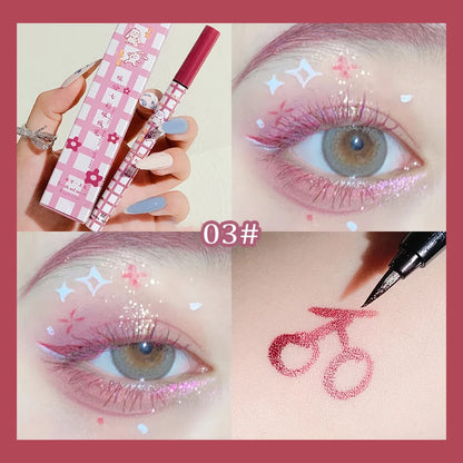 Colorful Liquid Eyeliner Pencil Matte Waterproof Not Blooming Eyeliner Long Lasting Liquid Eye Liner Pen Eye Makeup Cosmetics