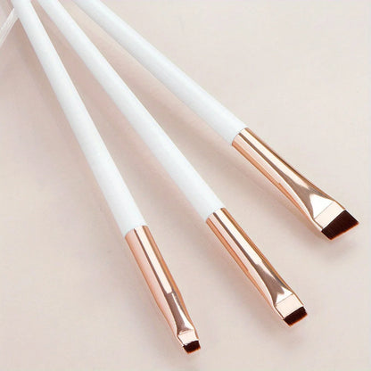 3pcs Makeup Brush Set,Blade eyeliner brush fine oblique head eyebrow brush outline eyeliner ultra-thin eye shadow brush makeup