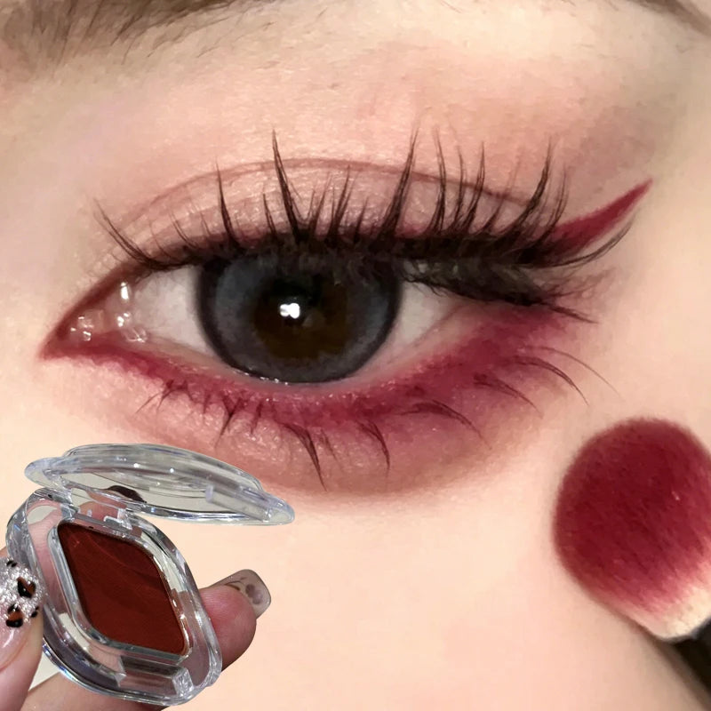 Red Brown Monochrome Eyeliner Eyeshadow Powder Palette Silky Matte Chocolate Lying Silkworm Eyeliner Waterproof Aegyo-sal Makeup