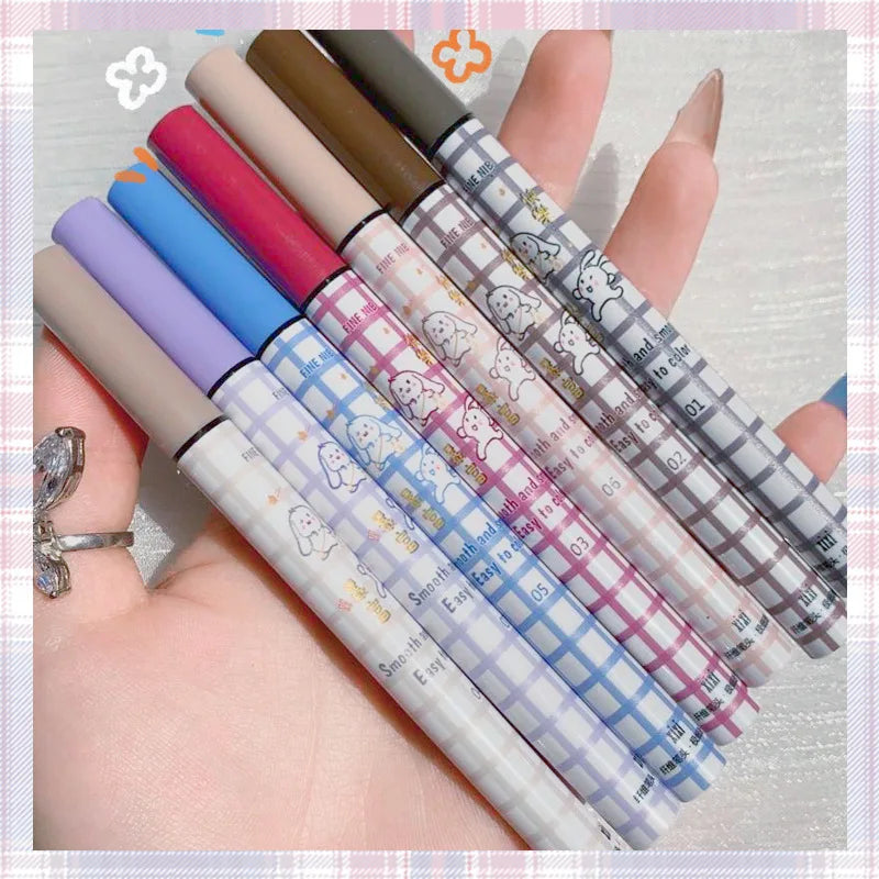 Colorful Liquid Eyeliner Pencil Matte Waterproof Not Blooming Eyeliner Long Lasting Liquid Eye Liner Pen Eye Makeup Cosmetics