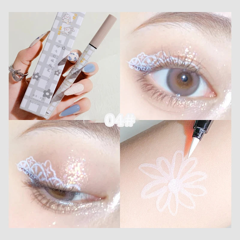Colorful Liquid Eyeliner Pencil Matte Waterproof Not Blooming Eyeliner Long Lasting Liquid Eye Liner Pen Eye Makeup Cosmetics