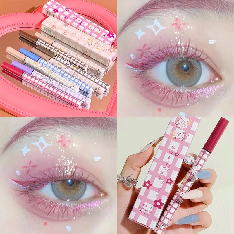Colorful Liquid Eyeliner Pencil Matte Waterproof Not Blooming Eyeliner Long Lasting Liquid Eye Liner Pen Eye Makeup Cosmetics